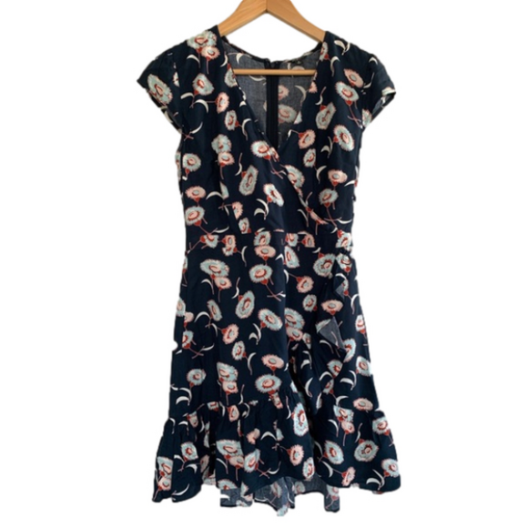 J. Crew Mercantile Floral Faux Wrap Dress Size 4 - Picture 3 of 17